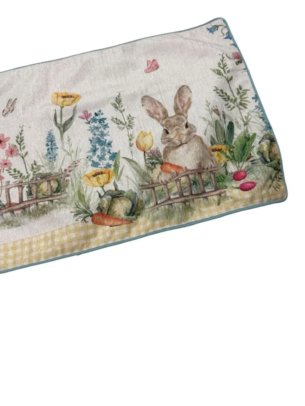 Tahari Home Spring Easter Bunny Garden Table Runner 90